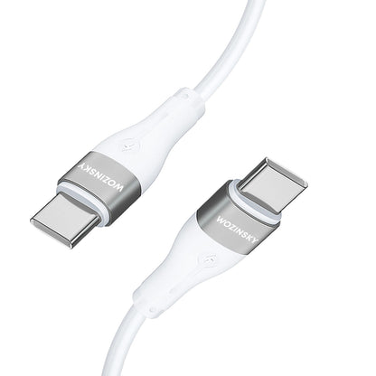 Cable de carga USB-C - USB-C WZK WSTCC2, 65W, 2m, Blanco 