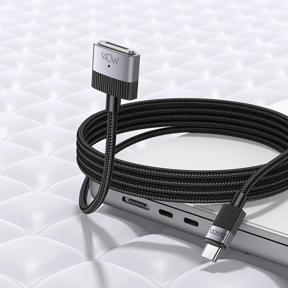 Cable de Carga HOCO U141, USB-C - MagSafe 3, 140W, 1.8m, Negro