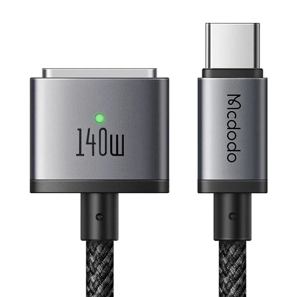 Cable de Carga McDodo CA-1470, USB-C - MagSafe 3, 140W, 2m, Negro