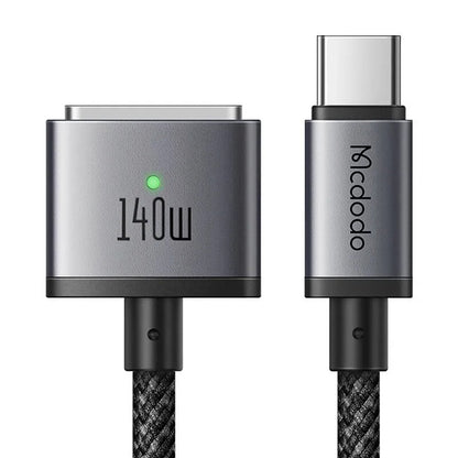Cable de Carga McDodo CA-1470, USB-C - MagSafe 3, 140W, 2m, Negro