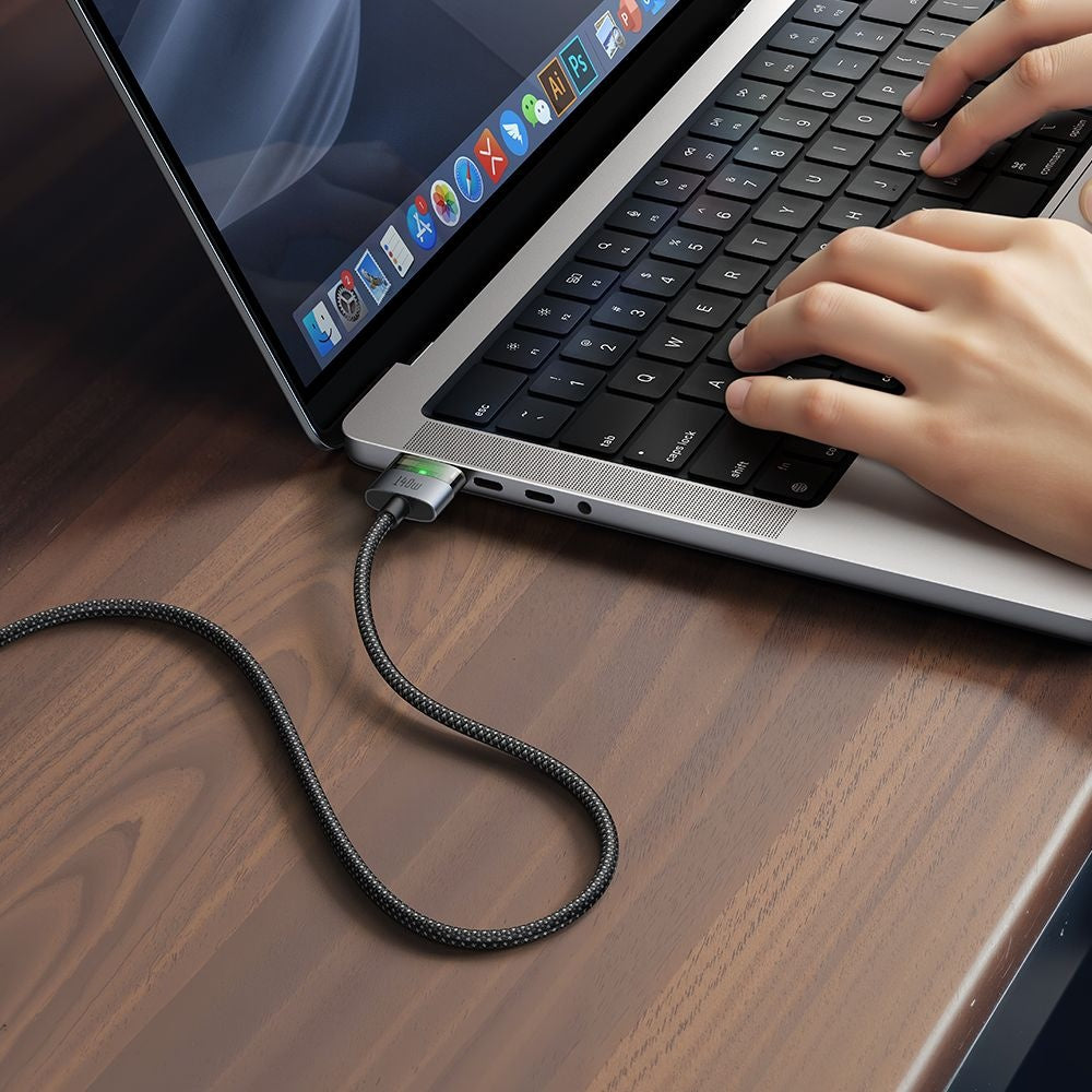 Cable de Carga McDodo CA-2070, USB-C - MagSafe 3, 140W, 2m, Negro