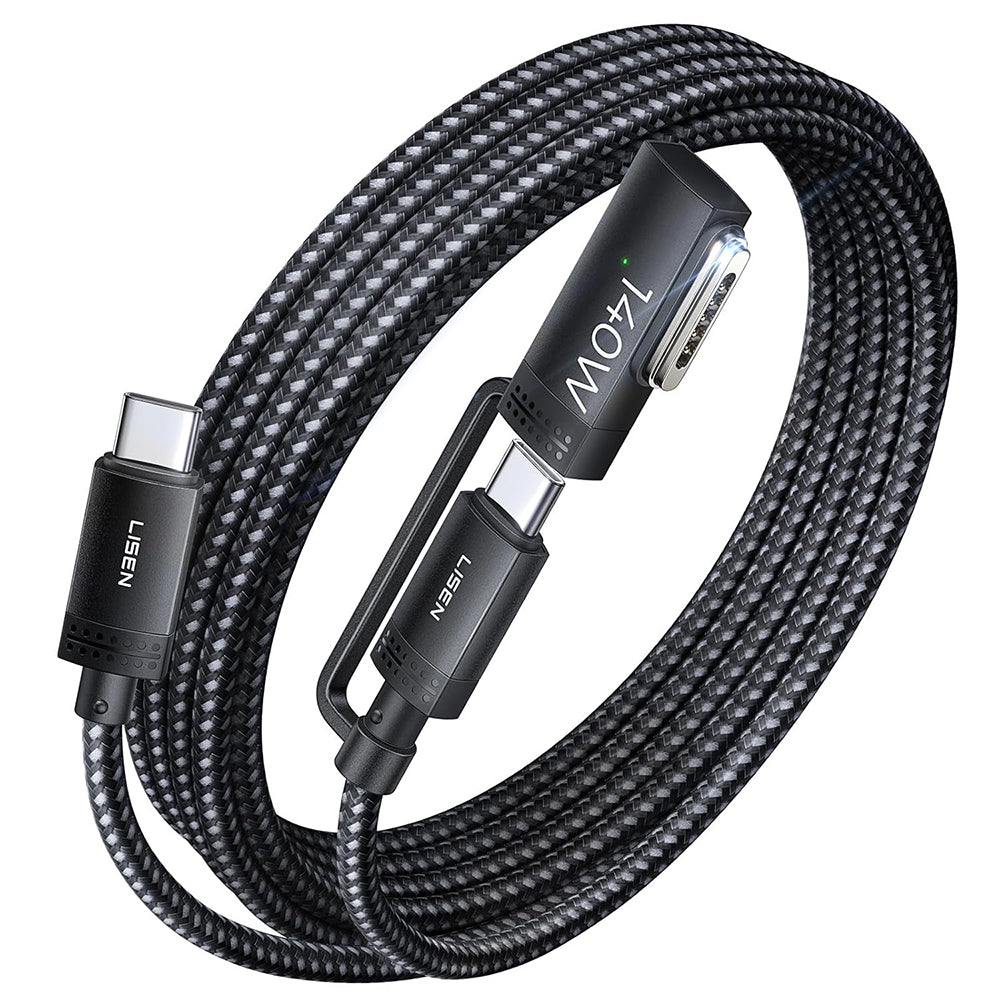 Cable de carga USB-C - USB-C / MagSafe 3 Lisen, 140W, 2m, Gris YL0124070021