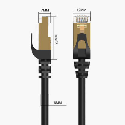 Cable de Red Orico PUG-C7, UTP, Cat7, 0.5m, Negro