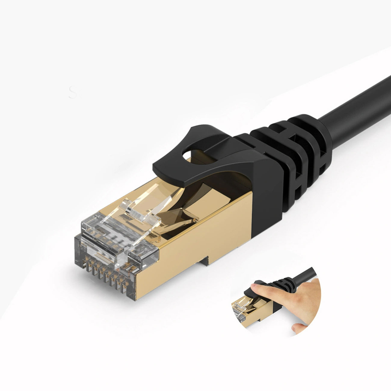 Cable de Red Orico PUG-C7, UTP, Cat7, 0.5m, Negro