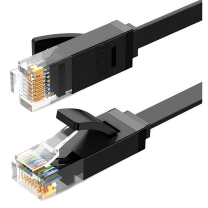 Cable de Red UGREEN NW102 Flat, UTP, Cat6, 0.5m, Negro