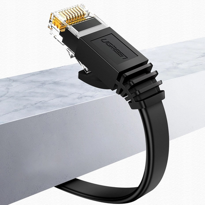 Cable de Red UGREEN NW102 Flat, UTP, Cat6, 0.5m, Negro