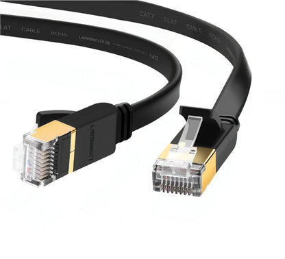 Cable de Red UGREEN NW106 Flat, UTP, Cat7, 10m, Negro