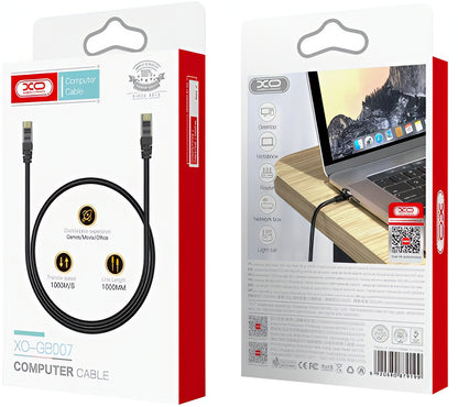 Cable de Red XO Design GB007, UTP, Cat6, 1m, Negro