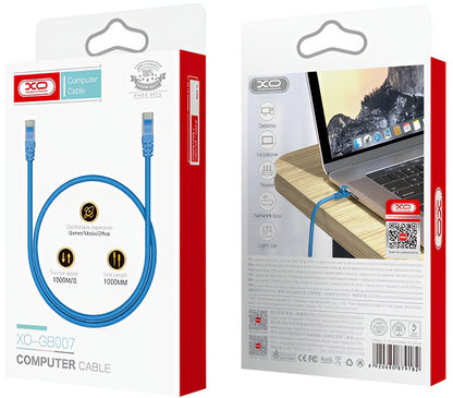 Cable de Red XO Design GB007, UTP, Cat6, 1m, Azul