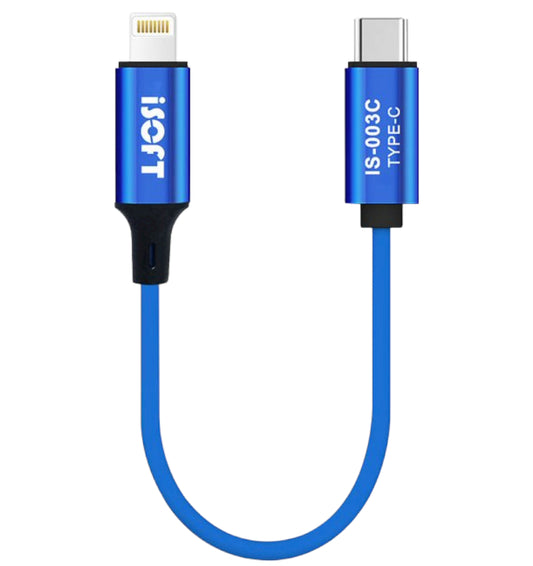 Cable de Transferencia de Datos iSOFT IS-003C, Interfaz Lightning - USB-C