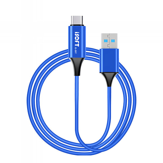 Cable de Transferencia de Datos iSOFT IS-007, Interfaz USB-A - USB-C