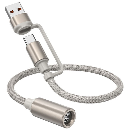 Encendedor Eléctrico HOCO UA38B, USB-C / USB-A, 0.3m, Dorado
