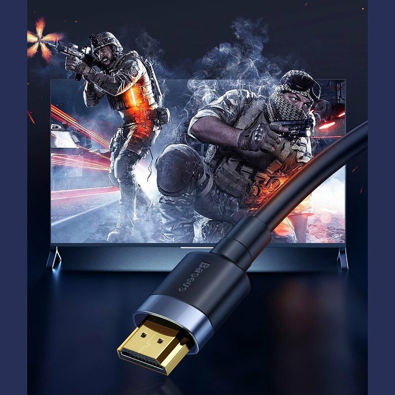 Cable de Video Baseus Cafule, HDMI - HDMI, 4K, 5m, Negro CADKLF-H01