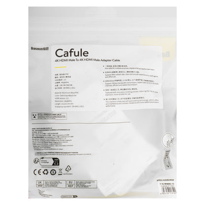 Cable de Video Baseus Cafule, HDMI - HDMI, 4K, 2m, Negro CADKLF-F01