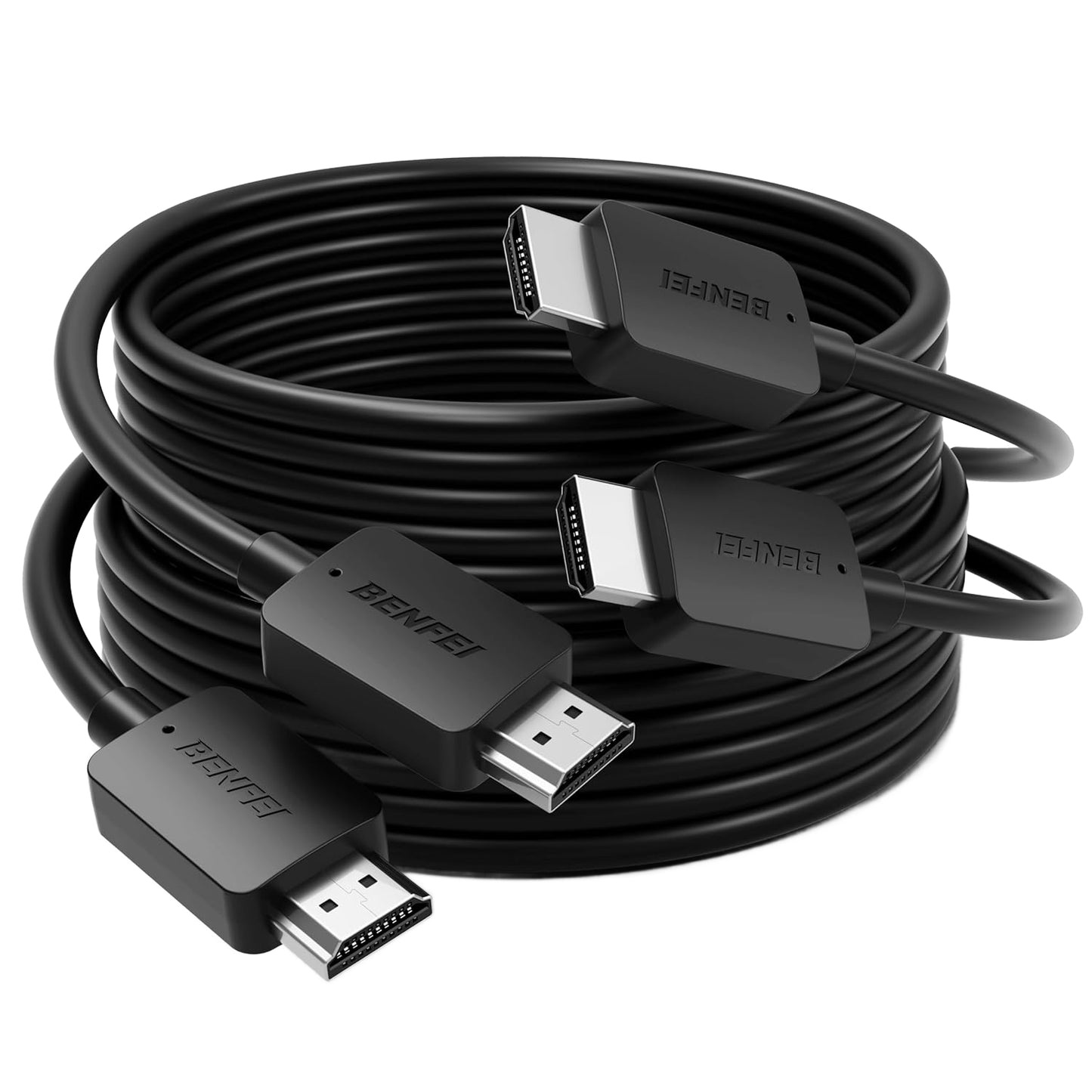 Cable de Video Benfei, HDMI - HDMI, 8K, 1.8m, Set de 2 Piezas, Negro