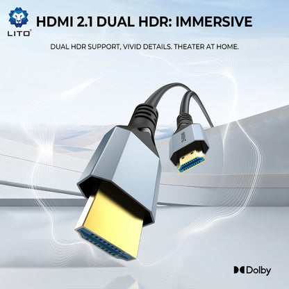 Cable de Video Lito HD119, HDMI - HDMI, 8K, 1.8m, Negro