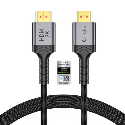 Cable de vídeo Tech-Protect Ultraboost 2, HDMI - HDMI, 8K, 1m, Negro