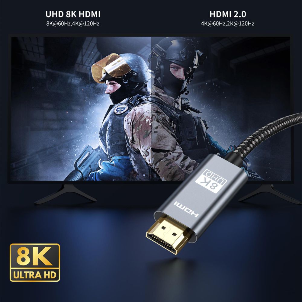 Tech-Protect Ultraboost Cable de vídeo, HDMI - HDMI, 8K, 8K, 1m, Negro 