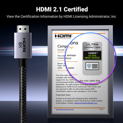 Cable de Video UGREEN HD171, HDMI - HDMI, 8K, 2m, Negro