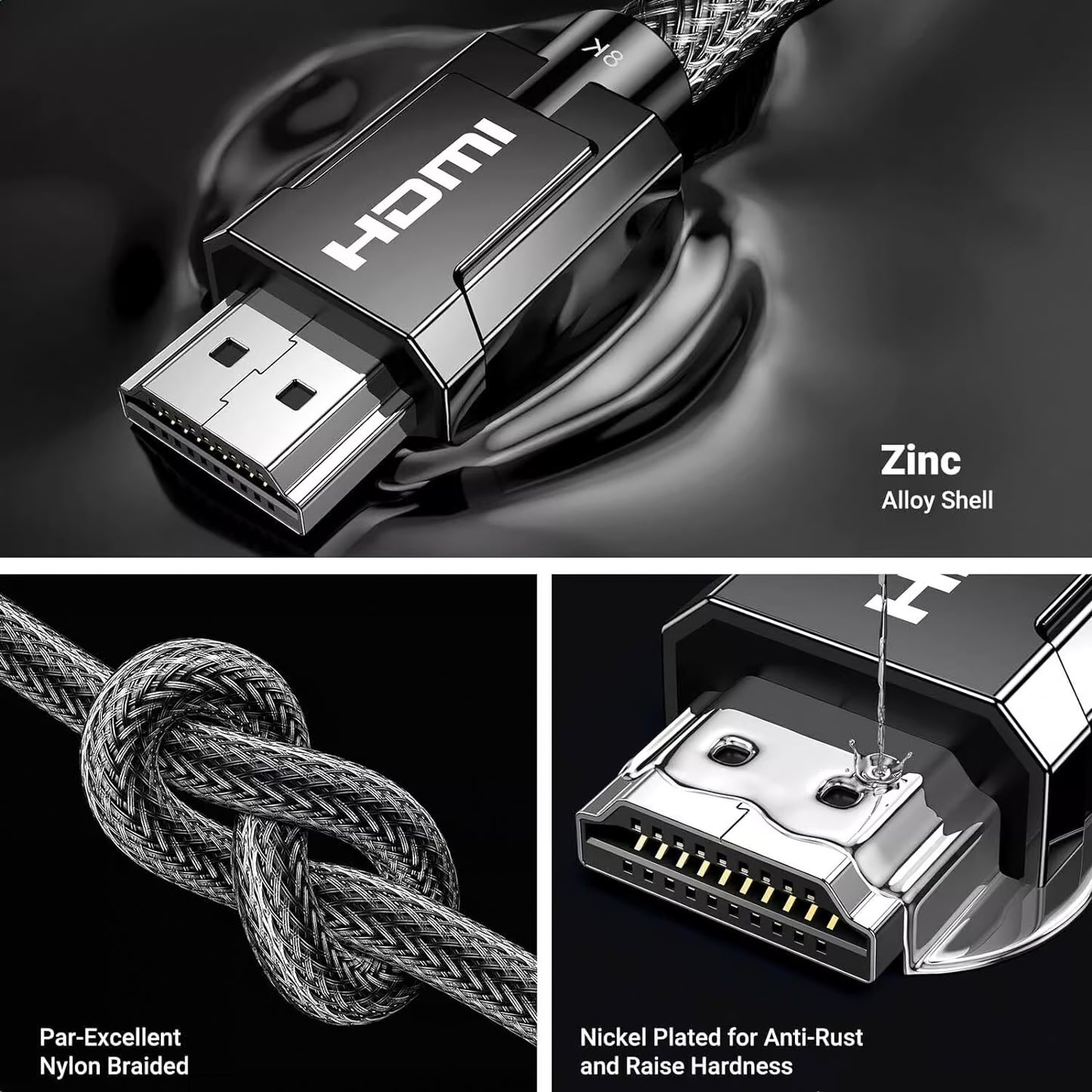 Cable de Video UGREEN, HDMI - HDMI, 8K, 1.5m, Negro