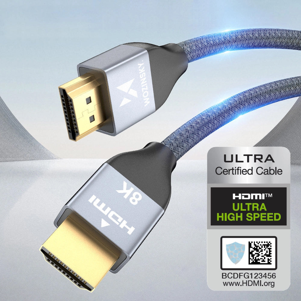 Cable de vídeo WZK Ultraboost, HDMI - HDMI, 8K, 3 m, gris WHDMI-30 WHDMI-30 