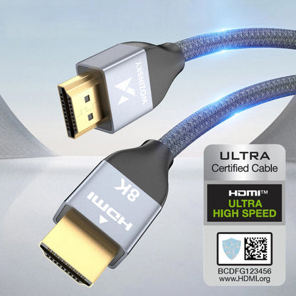 Cable de vídeo WZK Ultraboost, HDMI - HDMI, 8K, 3 m, gris WHDMI-30 WHDMI-30 