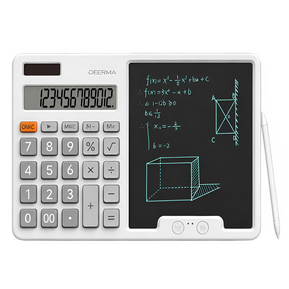 Calculadora de escritorio con tableta de escritura Deerma JX01, gris