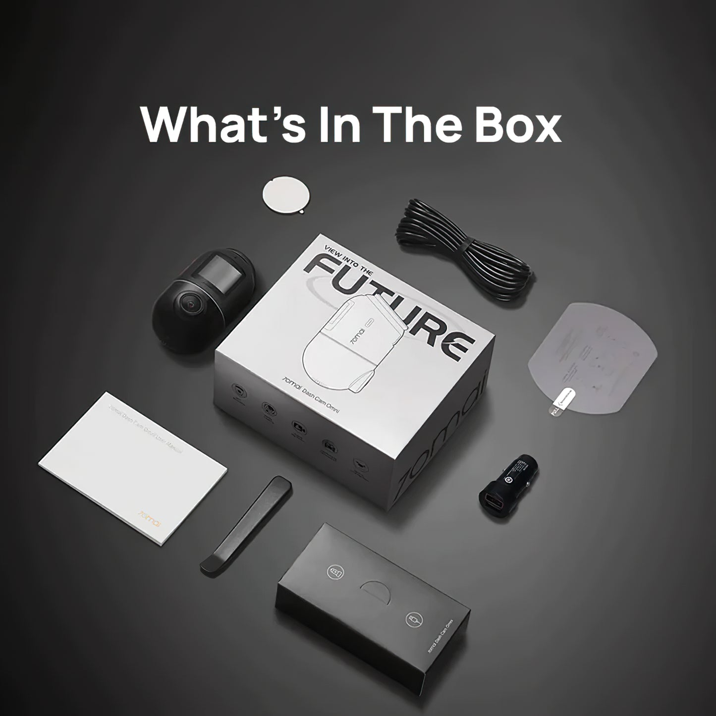 Cámara Auto 70mai Dash Cam Omni 360 X200, 1080P, 64Gb, Wi-Fi, GPS, IA, Control Vocal, Pantalla 1.2inch X200-64-BK