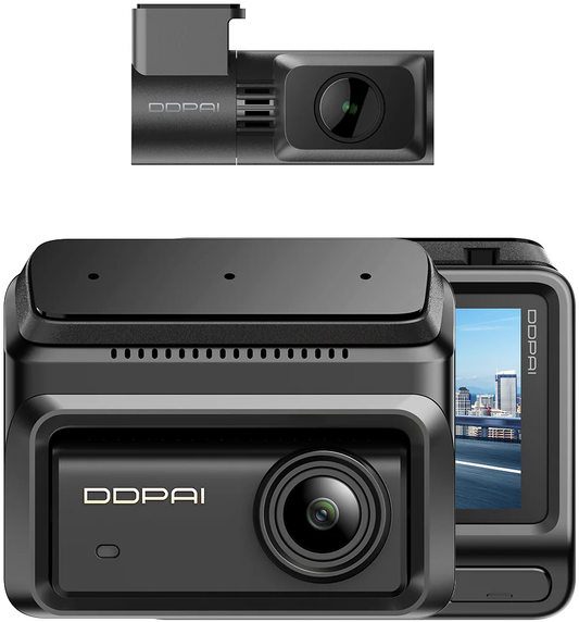 Cámara Auto Delantera Trasera DDPAI Z90 Dual, 4K, 64Gb, Wi-Fi, GPS, Pantalla de 3 pulgadas