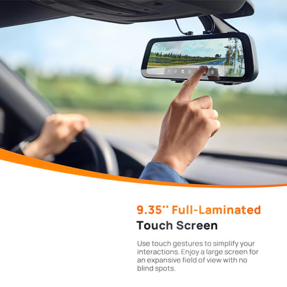 Cámara Auto Delantera y Trasera 70mai Dash Cam S500, 3K, Wi-Fi, Pantalla de 9.35 pulgadas