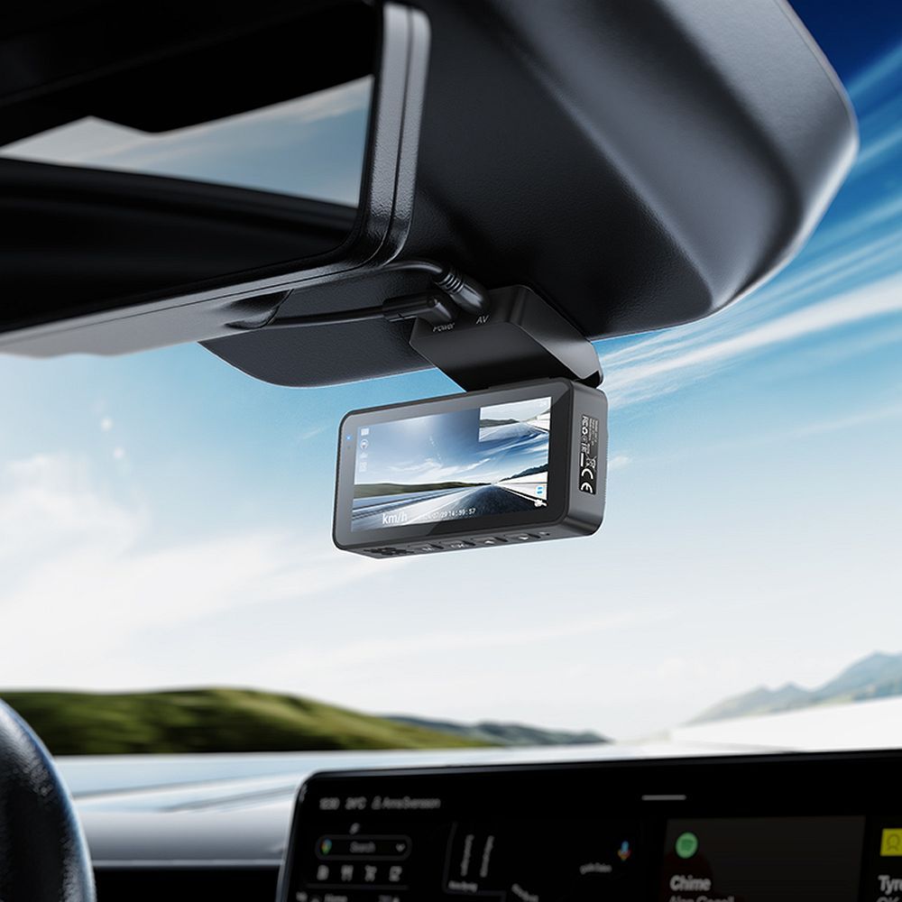 Cámara Auto Delantera Trasera HOCO DV12, 2K, Wi-Fi, GPS, Pantalla de 3.69 pulgadas