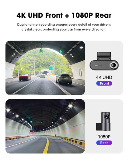 Cámara de Coche Delantera y Trasera DDPAI N5 Dual 2026, 4K, Wi-Fi, GPS, IA