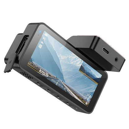 Cámara Auto Delantera Trasera HOCO DV12, 2K, Wi-Fi, GPS, Pantalla de 3.69 pulgadas