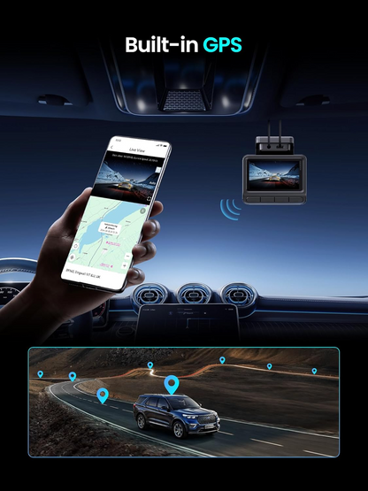 Cámara Auto Delantera Trasera DDPAI Z50 Pro Dual, 4K, Wi-Fi, GPS, Pantalla de 3 pulgadas