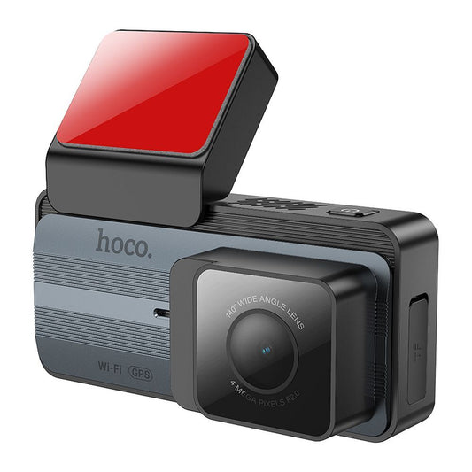 Cámara Auto Delantera Trasera HOCO DV12, 2K, Wi-Fi, GPS, Pantalla de 3.69 pulgadas