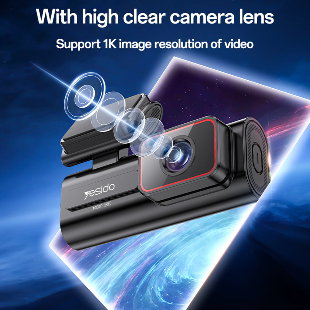 Cámara para Auto Yesido KM21, 1080P, Wi-Fi, Pantalla de 1.47 pulgadas