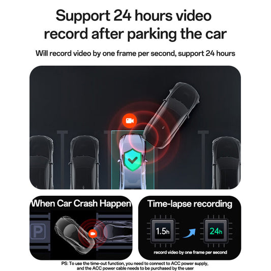 Cámara para Auto Yesido KM22, 1080P, Wi-Fi, Negra