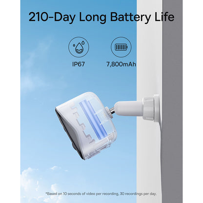 Cámara de Vigilancia Baseus N1, Wi-Fi, 2K, IP67, Exterior, Blanca S0TZ002130