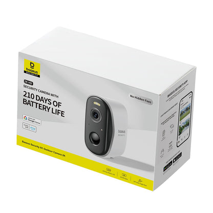 Cámara de Vigilancia Baseus N1, Wi-Fi, 2K, IP67, Exterior, Blanca S0TZ002130