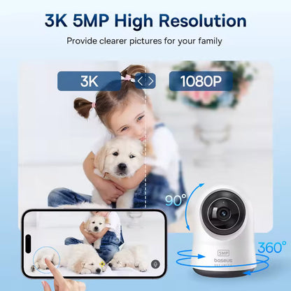 Baseus P1 Pro Surveillance Camera, Wi-Fi, 3K, Indoor S0TW002131