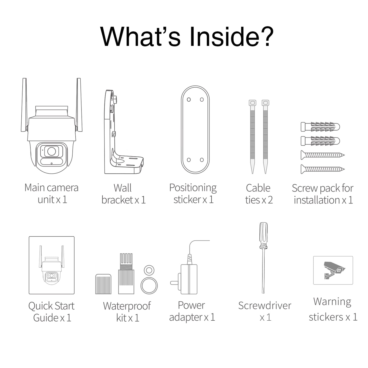 Cámara de vigilancia Botslab W311, Wi-Fi, 2K, IP66, Exterior 