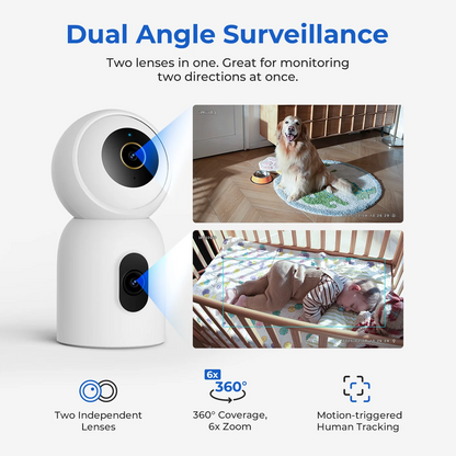 Cámara de vigilancia iMILAB C30 Dual, Wi-Fi, 3K, para interiores CMSXJ111A
