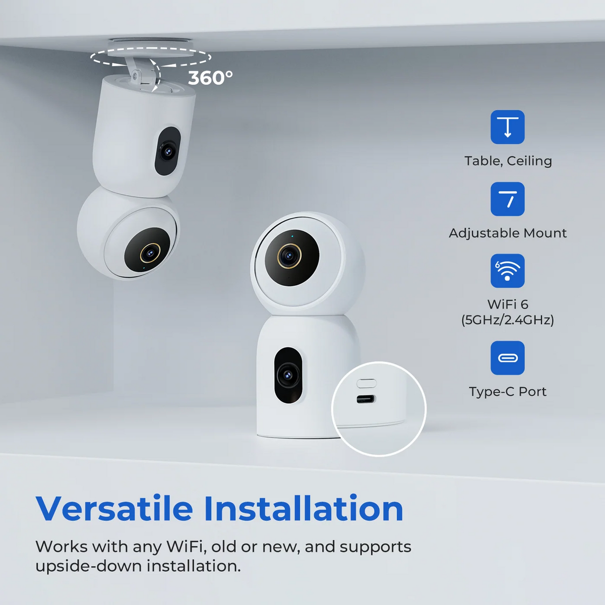 Cámara de vigilancia iMILAB C30 Dual, Wi-Fi, 3K, para interiores CMSXJ111A
