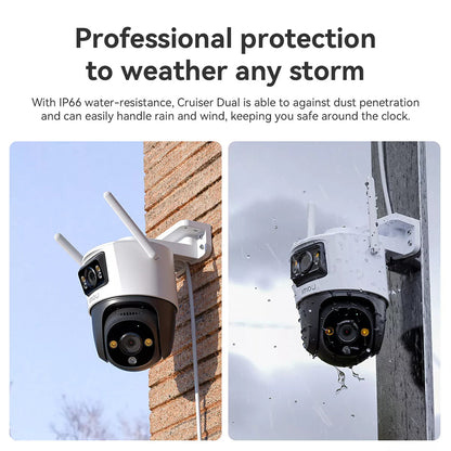 Cámara de Vigilancia Imou Cruiser Dual, Wi-Fi, 2.8K + 2.8K, IP66, Exterior IPC-S7XP-10M0WED-0360B