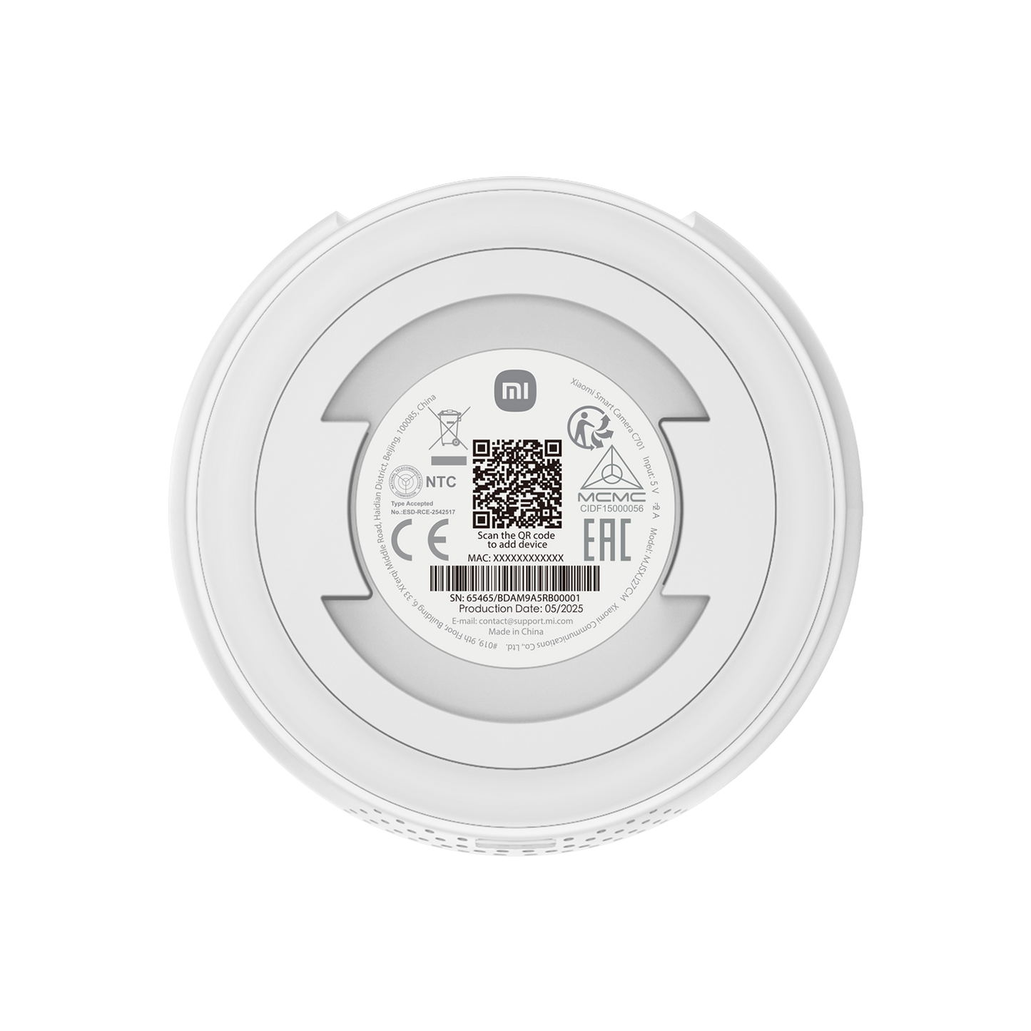 Cámara de Vigilancia Xiaomi C701, Wi-Fi, 4K, Interior BHR07X7EU
