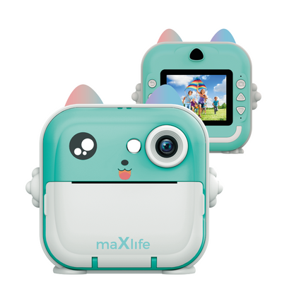 Cámara Digital con función de impresión MaXlife MXPC-100 Kids, Azul