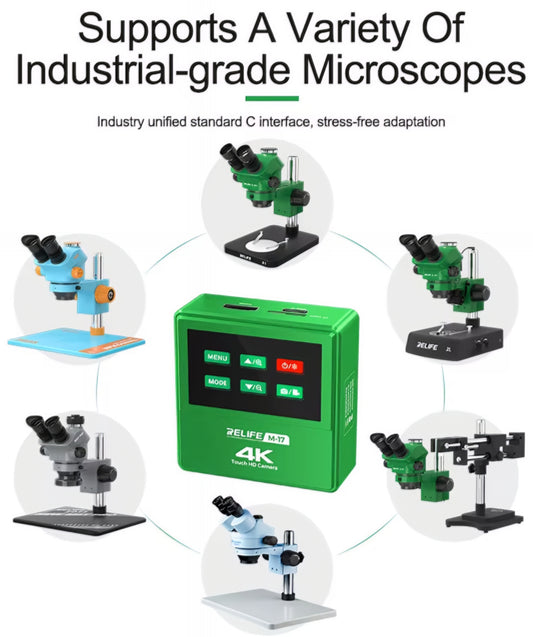 Cámara Microscopio con Control Táctil Relife M-17, 4K
