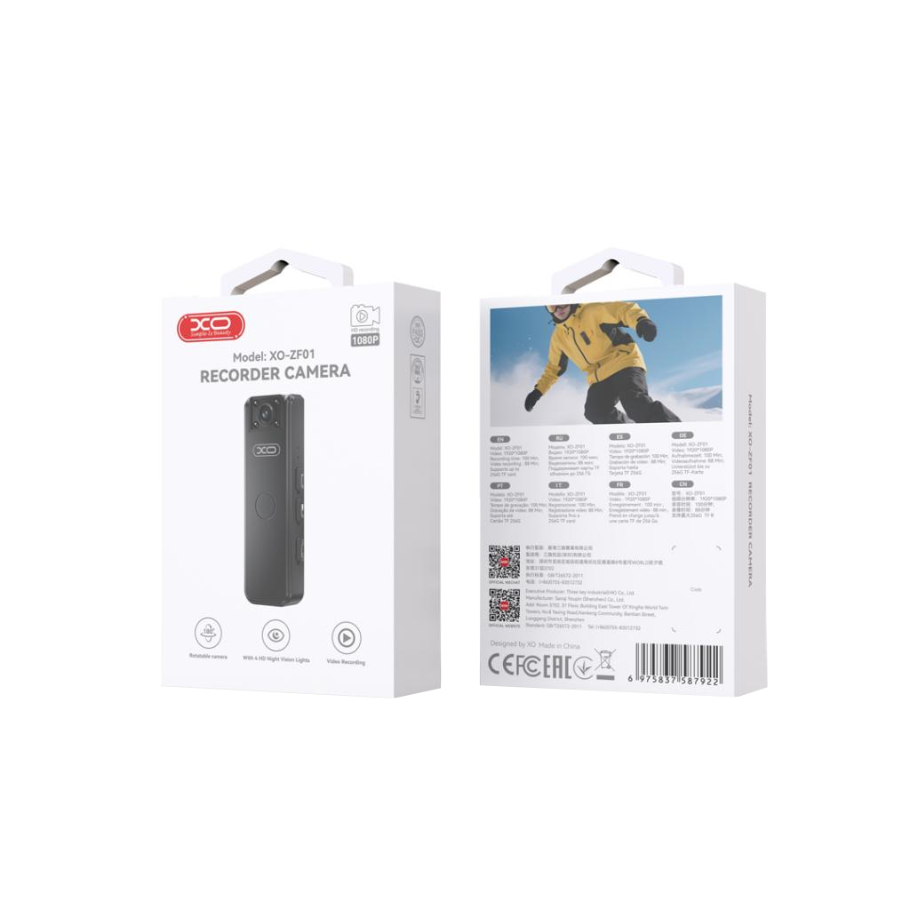 Cámara Deportiva XO Design ZF01, 1080P, Negra