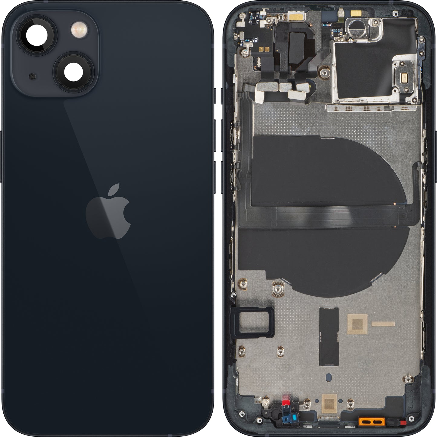 Cubierta de batería Apple iPhone 13, con media funda, negro (medianoche), Swap (Grado B)