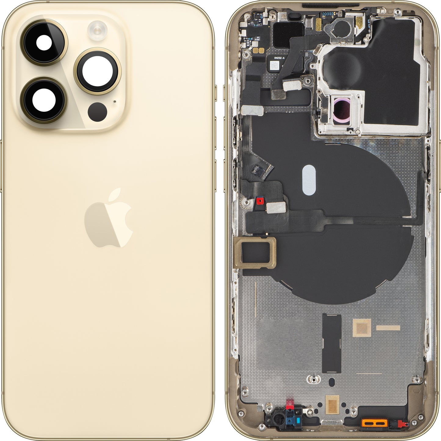 Apple iPhone 14 Pro cubierta de la batería, con la mitad de la caja, oro, Swap 